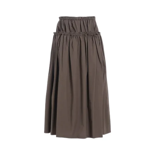 Cotton Twill Double Gathered Skirt