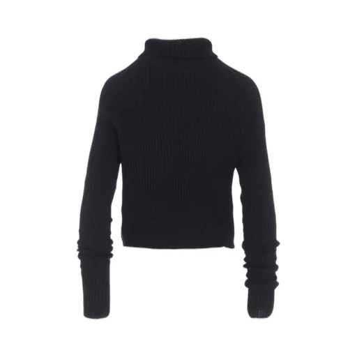 Rib Eyelet Long-Sleeve Knit
