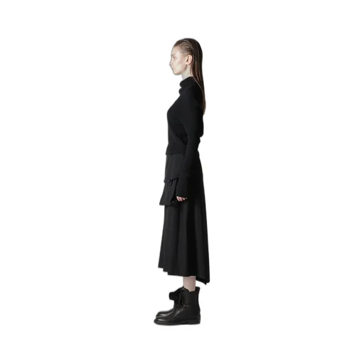 Rib Eyelet Long-Sleeve Knit