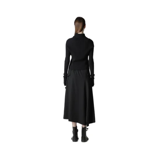 Rib Eyelet Long-Sleeve Knit