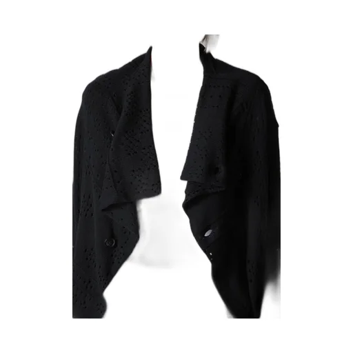 Patchwork Lace Off-Neck Cropped Cardigan