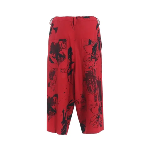 Wool Flower Print Pants