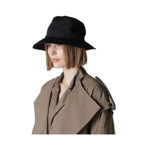 Wool Gabardine Arranged Hat