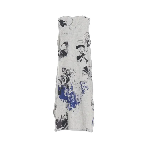 Wool Flower Print Dress