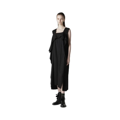 Semi-Matte Leather Drape Boots