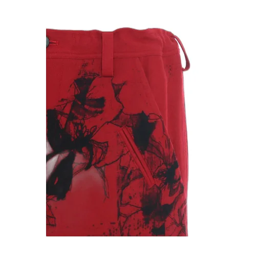 Wool Flower Print Pants
