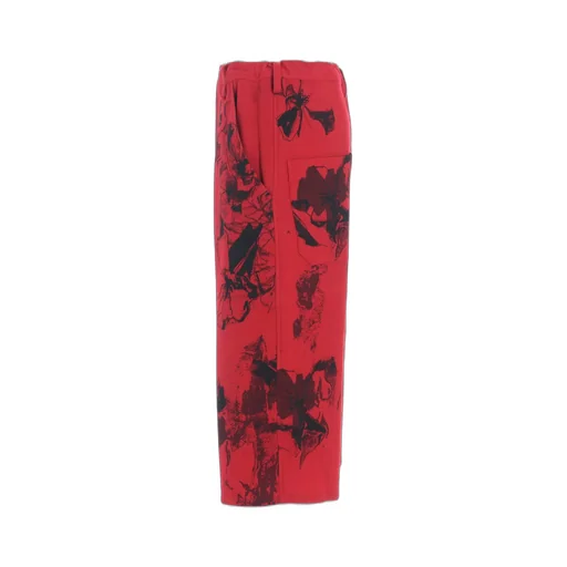 Wool Flower Print Pants
