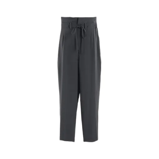 Crepe De Chine High Waist Pants
