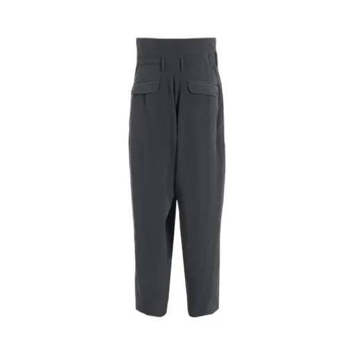 Crepe De Chine High Waist Pants