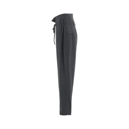 Crepe De Chine High Waist Pants