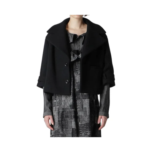 Wool Double-Faced Mosser Wide Collar Jacket