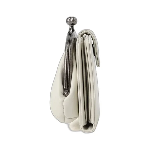 Semi-Glossy Leather Card Case W/ Metal Clasp