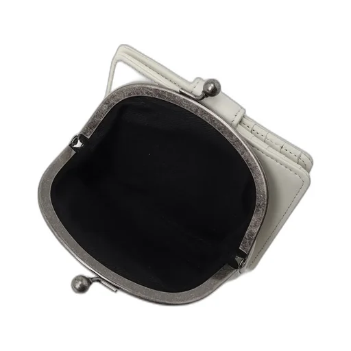 Semi-Glossy Leather Card Case W/ Metal Clasp