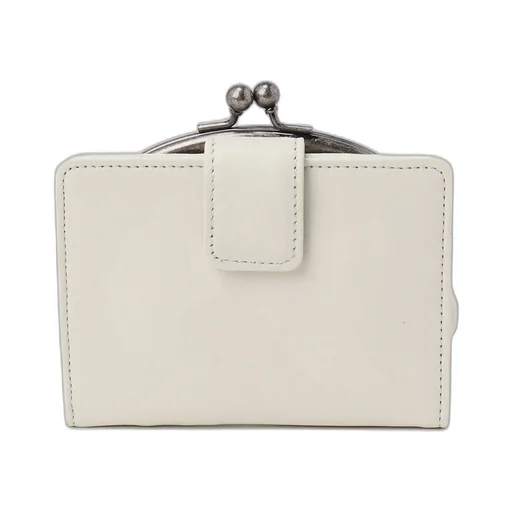 Semi-Glossy Leather Card Case W/ Metal Clasp
