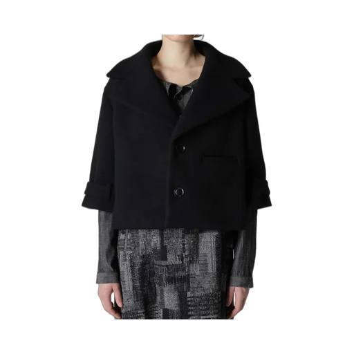 Wool Double-Faced Mosser Wide Collar Jacket