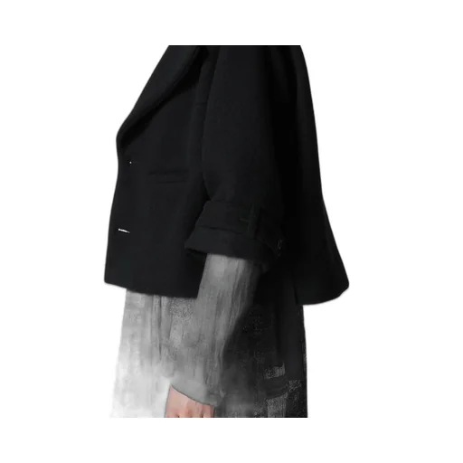 Wool Double-Faced Mosser Wide Collar Jacket