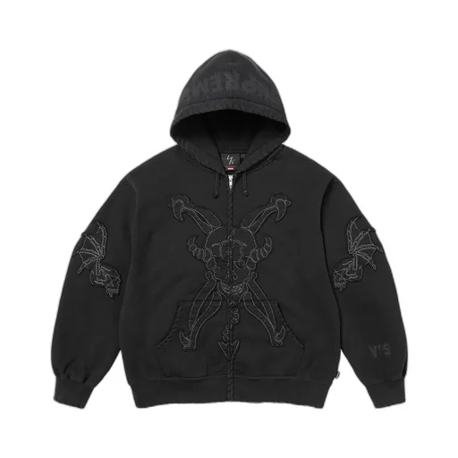 Y's/Supreme Zip Up Hooded Sweatshirt
