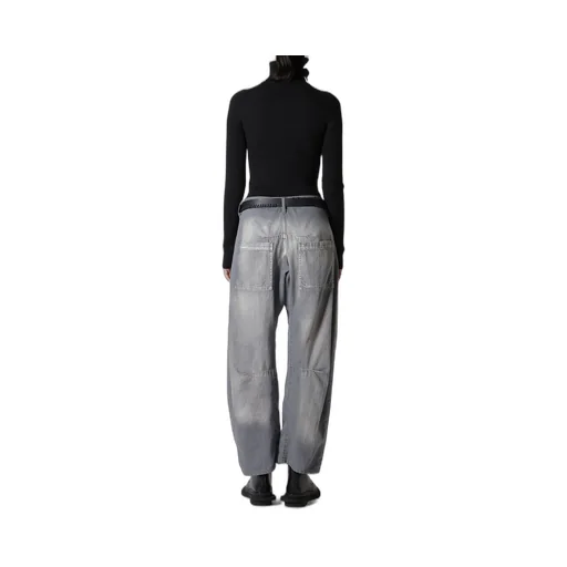 Spotted Denim Wide Pants