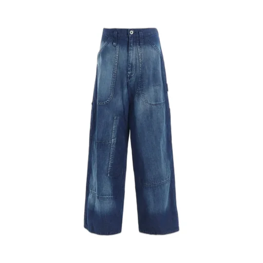 Spotted Denim Work Pants