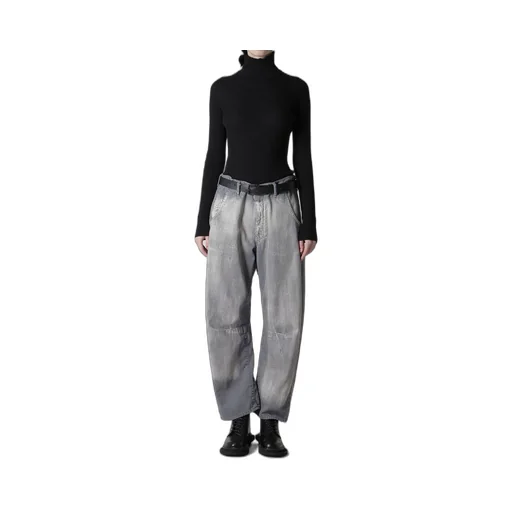 Spotted Denim Wide Pants