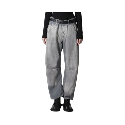Spotted Denim Wide Pants
