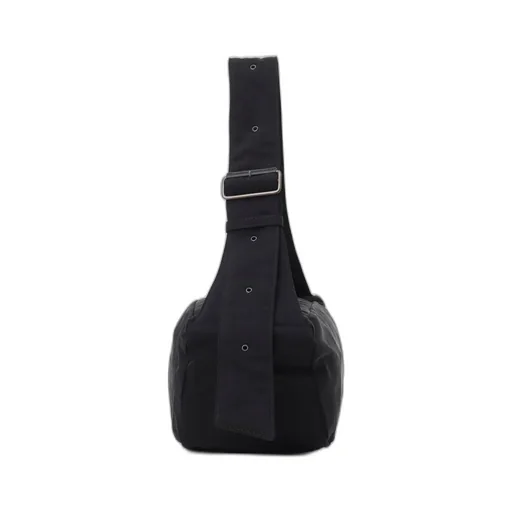 Nylon Washer Twill Box Shoulder Bag