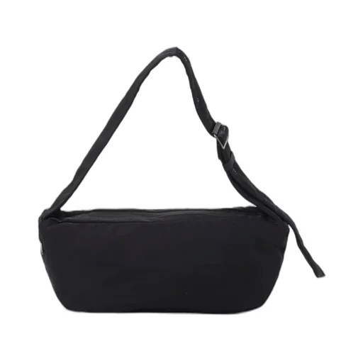 Nylon Washer Twill Box Shoulder Bag