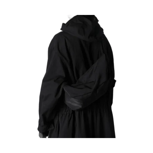 Nylon Washer Twill Box Shoulder Bag