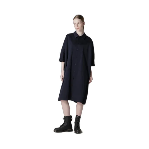 [Y's Born Product] Cotton Twill Half Sleeve Dress
