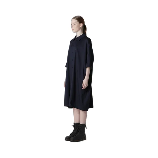 [Y's Born Product] Cotton Twill Half Sleeve Dress
