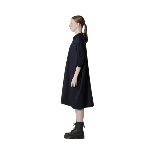 [Y's Born Product] Cotton Twill Half Sleeve Dress