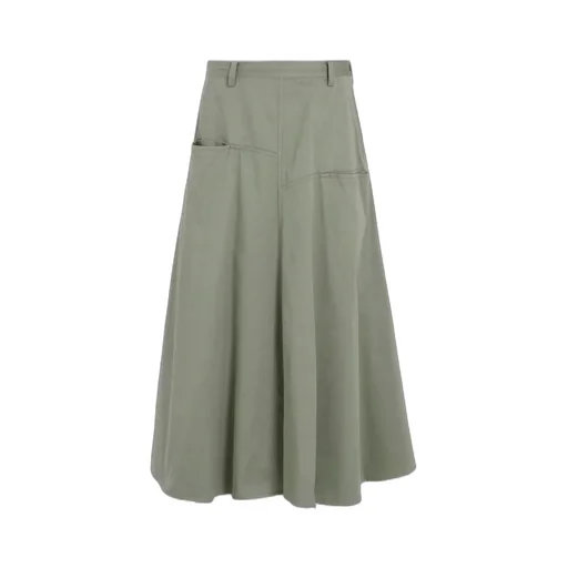 [Y's Born Product] Cotton Twill Front Panel Pocket Skirt