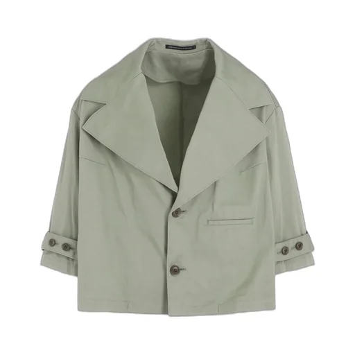 [Y's Born Product] Cotton Twill Wide Collar Jacket