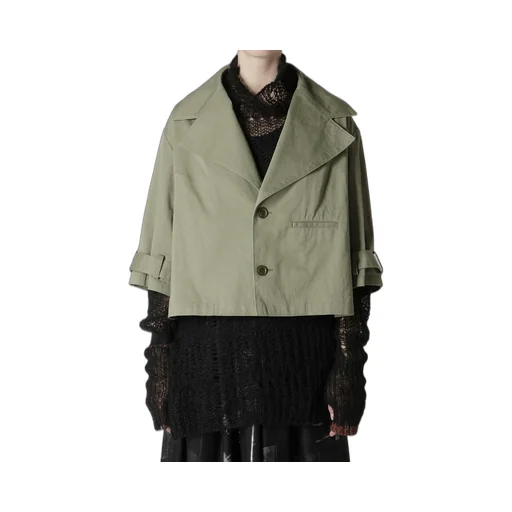 [Y's Born Product] Cotton Twill Wide Collar Jacket