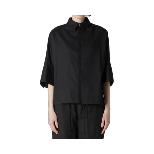 [Y's Born Product] Thin Cotton Twill Wide Cuffs Shirt