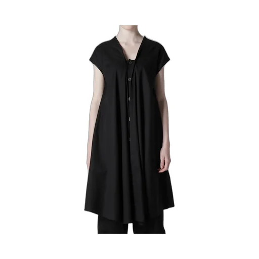 [Y's Born Product] Thin Cotton Twill French Sleeve Dress