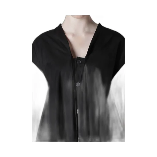 [Y's Born Product] Thin Cotton Twill French Sleeve Dress