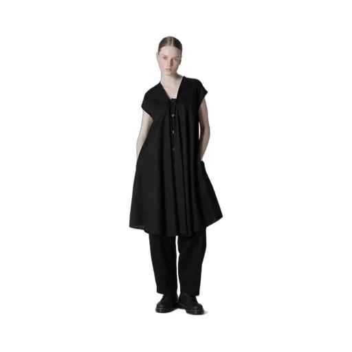 [Y's Born Product] Thin Cotton Twill French Sleeve Dress