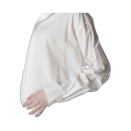 [Y's Born Product] Thin Cotton Twill Fringe Collar Blouse