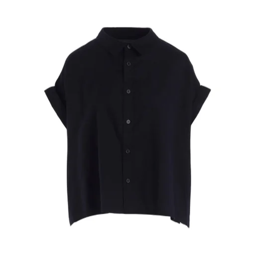[Y's Born Product] Thin Cotton Twill Short Sleeve Blouse