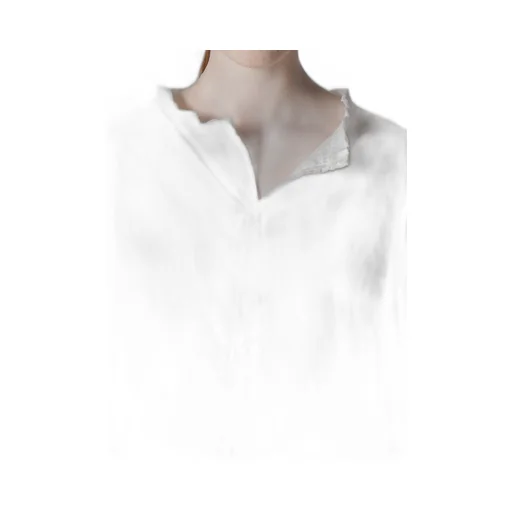 [Y's Born Product] Thin Cotton Twill Fringe Collar Blouse