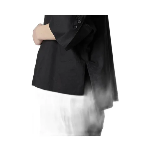 [Y's Born Product] Thin Cotton Twill Wide Cuffs Shirt