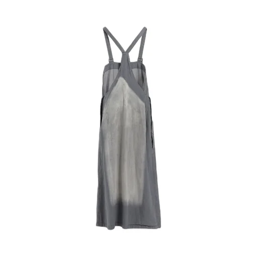 Spotted Denim Salopette Skirt