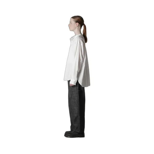 [Y's Born Product] Thin Cotton Twill Fringe Collar Blouse