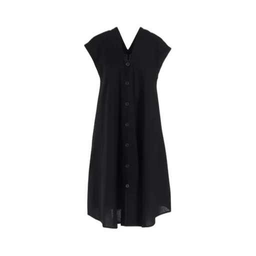 [Y's Born Product] Thin Cotton Twill French Sleeve Dress