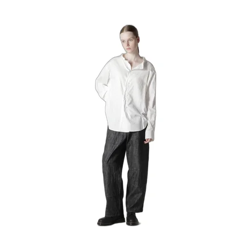[Y's Born Product] Thin Cotton Twill Fringe Collar Blouse