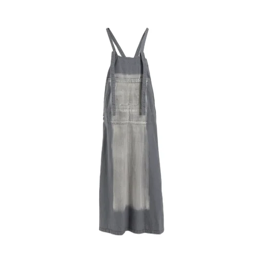 Spotted Denim Salopette Skirt