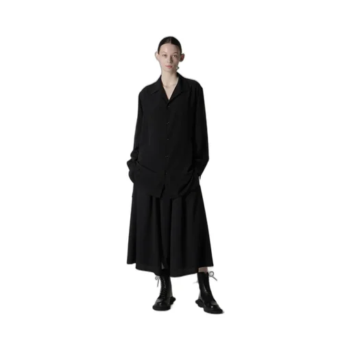 Ta/Pe Crepe De Chine Open Collart Shirt