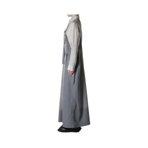 Spotted Denim Salopette Skirt