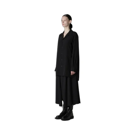 Ta/Pe Crepe De Chine Open Collart Shirt